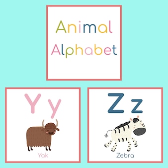 アルファベット文字y Yak プレミアムベクター アルファベット文字y Yak プレミアムベクター