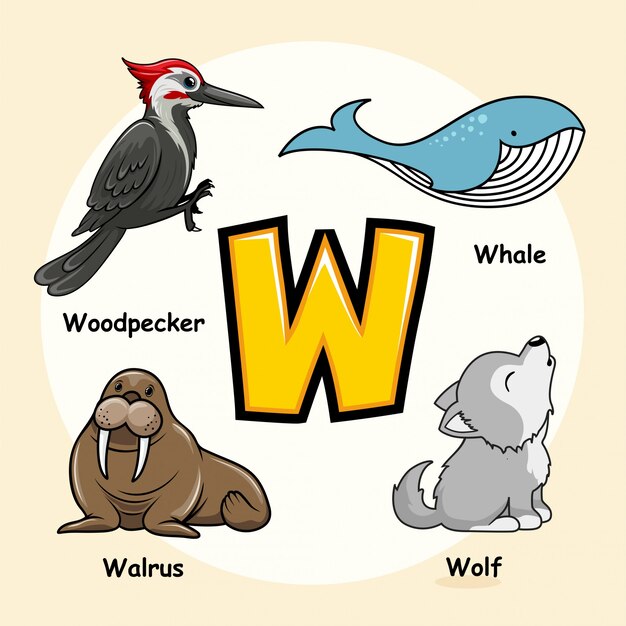 Cute Animals Alphabet A-Z, 26 Best Premium Graphics on Freepik