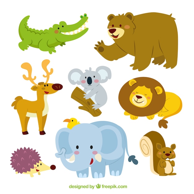 Download Free Cute Animals Collection Svg Dxf Eps Png Vector Svg File Free Download