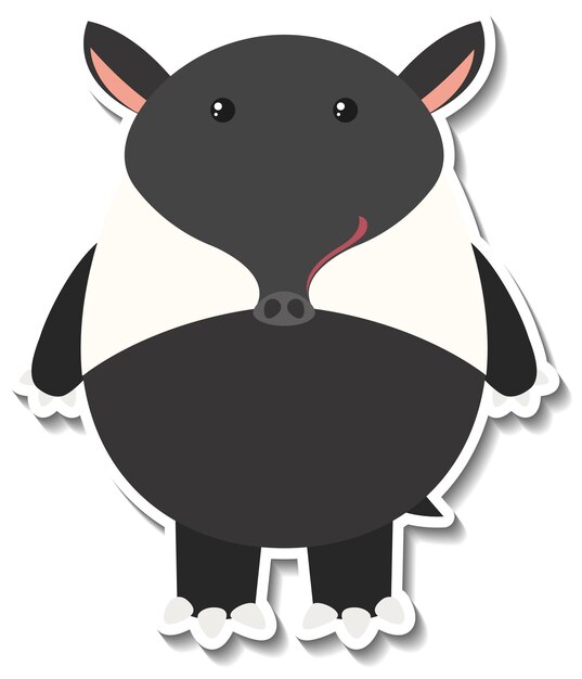 Free vector cute anteater animal cartoon sticker