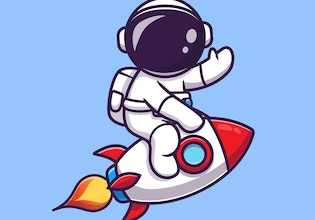 мультяшный космонавт