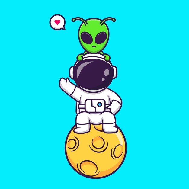 Cute Alien Standing Cartoon Vector Icon Illustration. Science Technology  Flat Cartoon Concept 10662142 Vector Art at Vecteezy