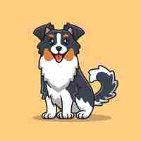 Free vector cute australian shepherd