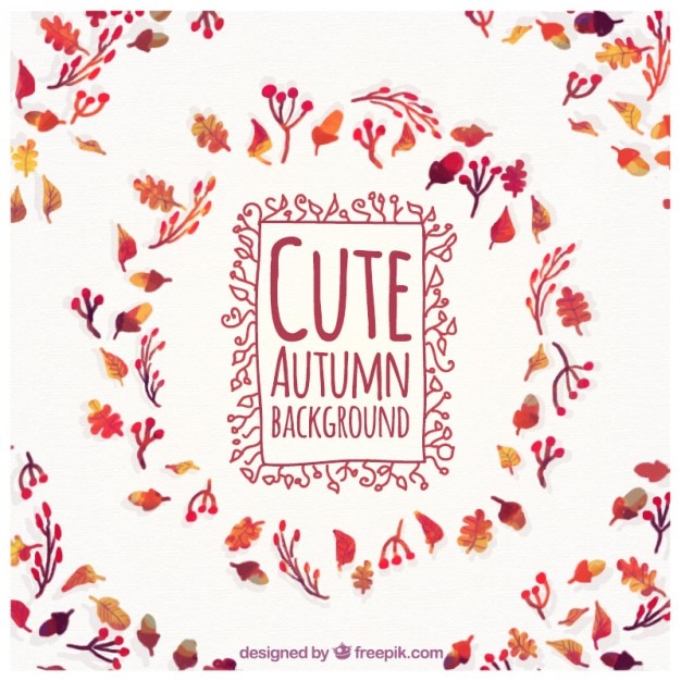 Free vector cute autumn background