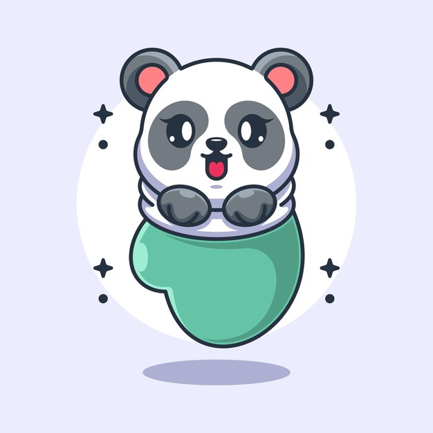 Premium Vector Adorable Panda Is Giving Hearts Cartoon
