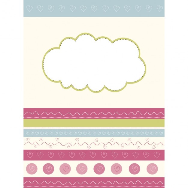 Free Vector cute baby paper wall