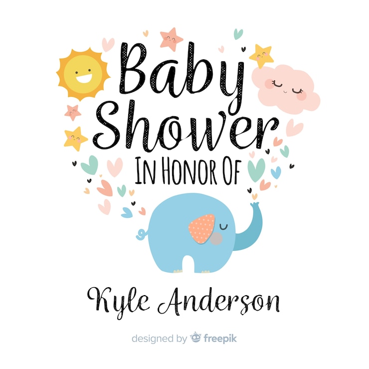 Free Vector cute baby shower background