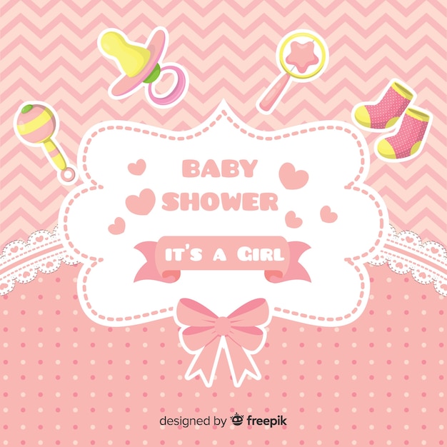 Free vector cute baby shower design