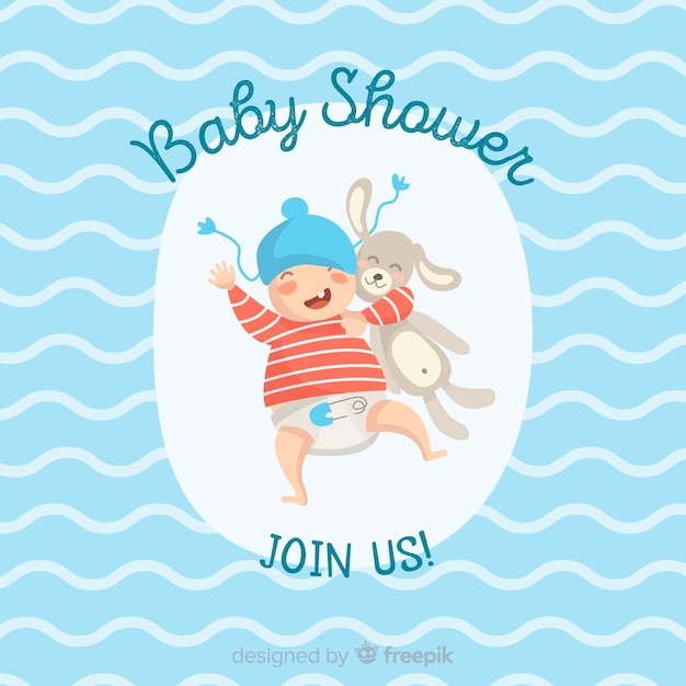 Free vector cute baby shower design