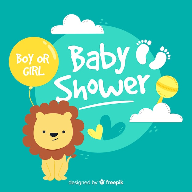 Free vector cute baby shower template