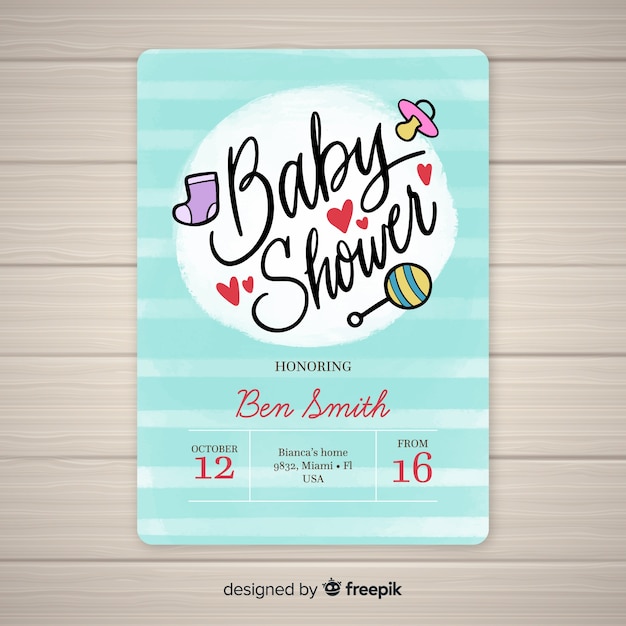 Cute baby shower template