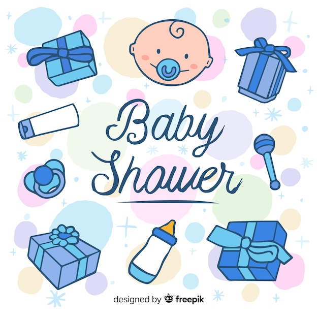 Free vector cute baby shower template