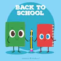 Free vector cute back to school background