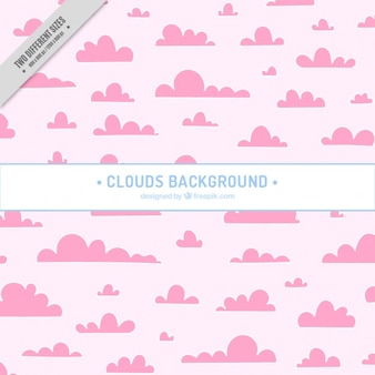 ピンクの雲のかわいい背景 無料のベクター ピンクの雲のかわいい背景 無料のベクター