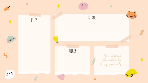 Cute background organizer desktop wallpaper