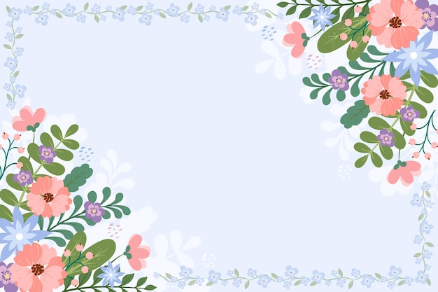 Free vector cute background with floral details