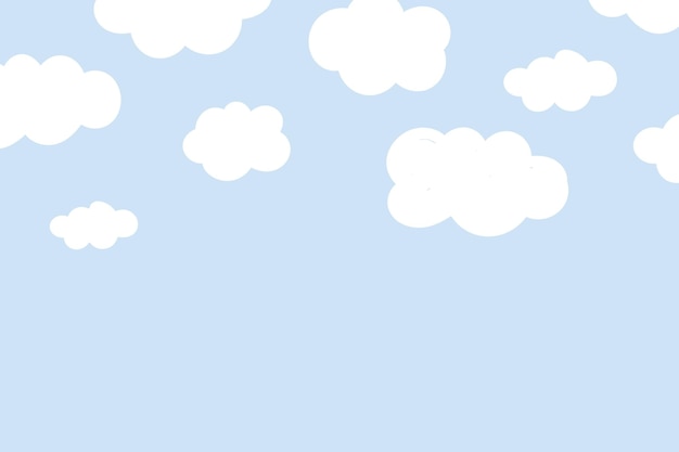 Free vector cute background with fluffy cloud pattern