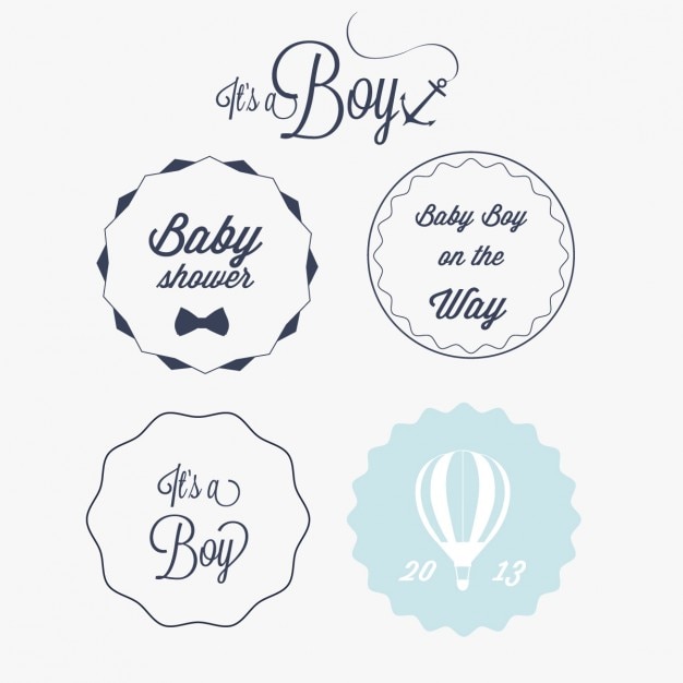 Cute badges for baby shower