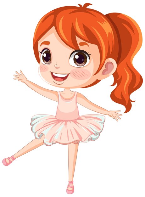 かわいいバレエ ダンサーの漫画のキャラクター