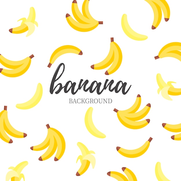 무료 벡터 귀여운 바나나 배경
