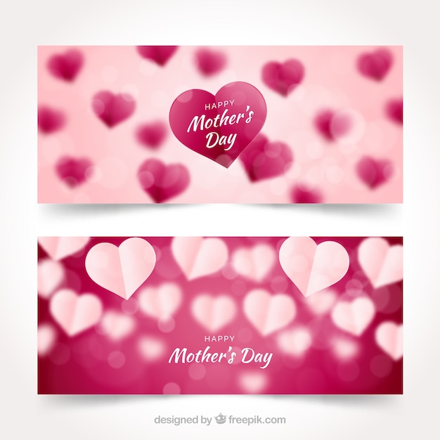 Cute banners of mother's day