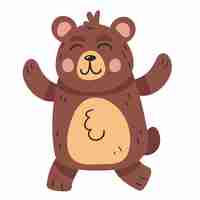 Free vector cute bear animal