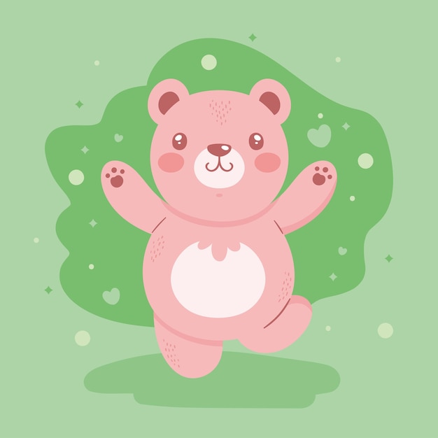 Бесплатное векторное изображение Милый медвежонок танцует