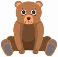 Free vector cute bear in flat style