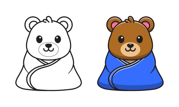 かわいいパンダのキャラクターイラストで子供のための塗り絵 プレミアムベクター かわいいパンダのキャラクターイラストで子供のための塗り絵 プレミアムベクター