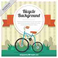 Vettore gratuito carino bicicletta vintage background