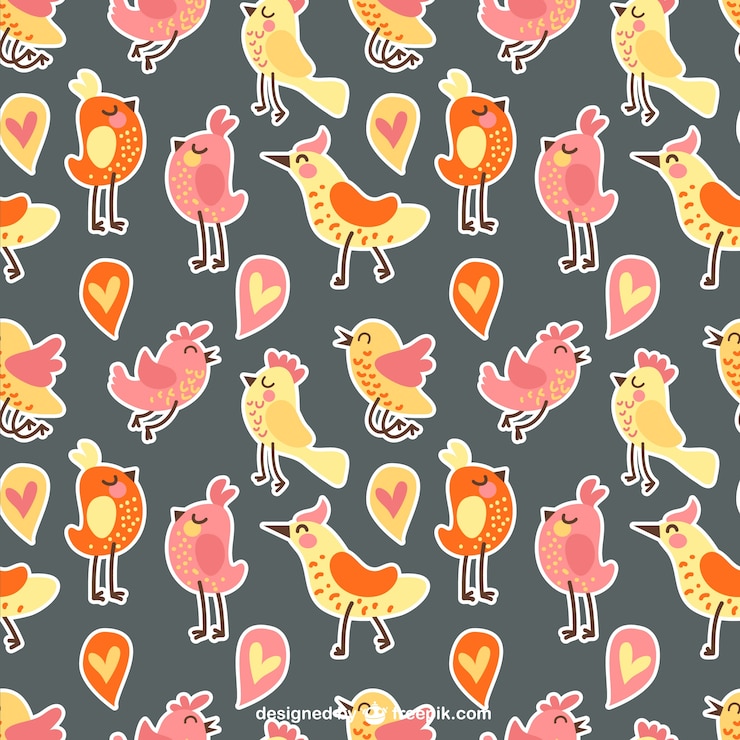 Free Vector cute birds collection