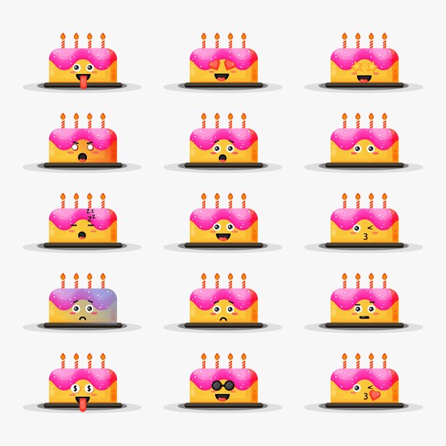 プレミアムベクター 抱擁とキスお誕生日おめでとう絵文字コンセプトグリーティングカード レタリング