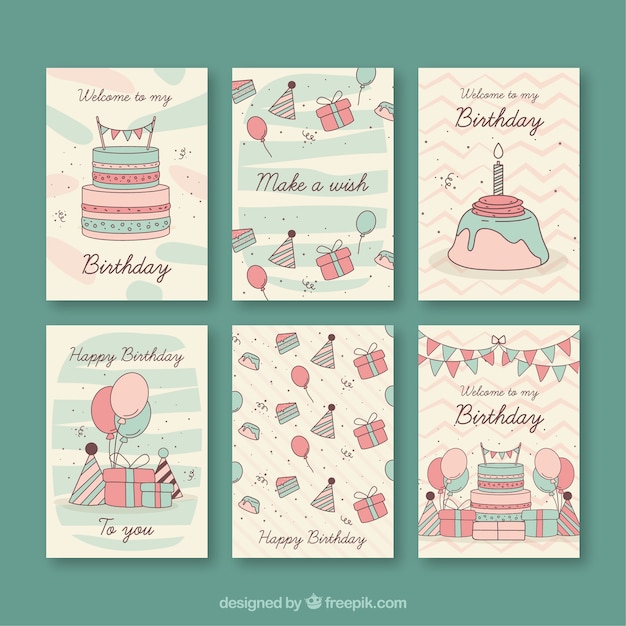 Cute birthday cards collection