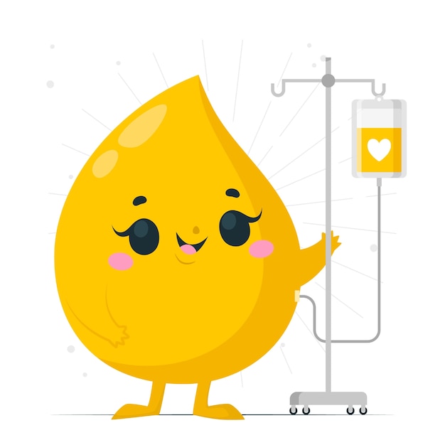 Free vector cute blood drop concept illustration