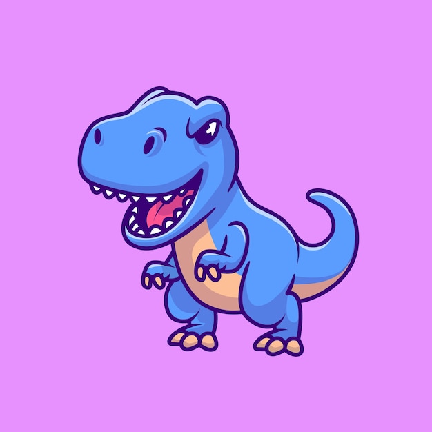 Cute blue tyrannosaurus rex