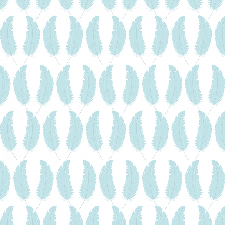 Free Vector cute bohemian feathers pattern 