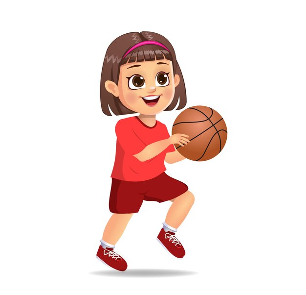 女子バスケットボール選手のキャラクター 無料のベクター 女子バスケットボール選手のキャラクター 無料のベクター