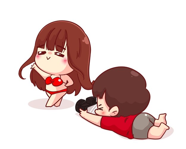ヘリコプターでかわいい虎の漫画イラスト プレミアムベクター