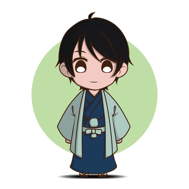 Cute Cartoon School Girl With Wavy Black Hair And Big Brown Eyes