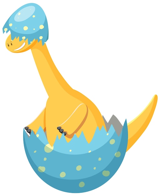 Free vector cute brachiosaurus dinosaur cartoon