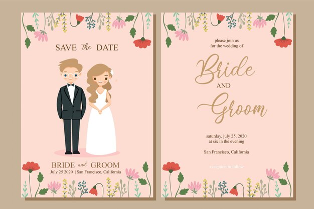 結婚式のカードイラスト 無料のベクター 結婚式のカードイラスト 無料のベクター