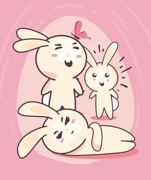 Cute bunnies poster