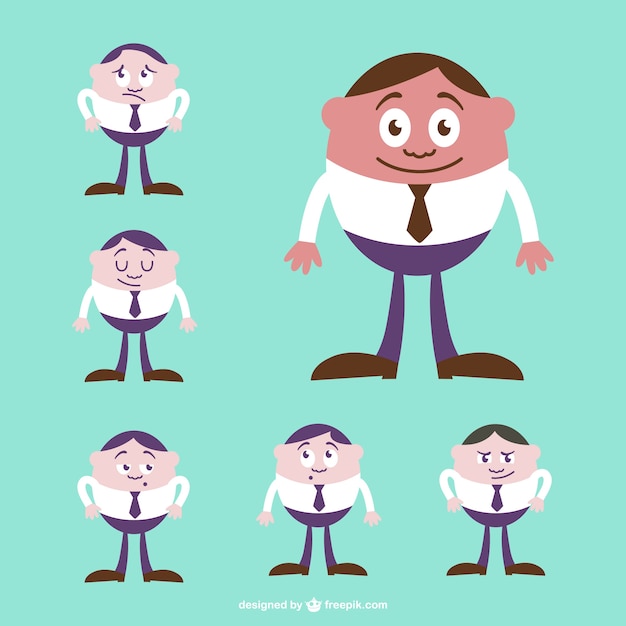 Free vector cute businessman character