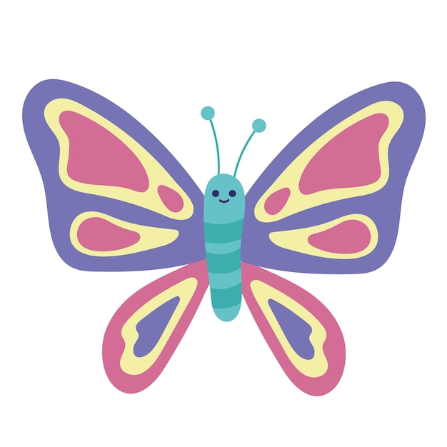Free Vector cute butterfly spring