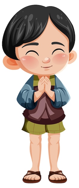 children praying animation