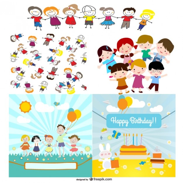 Cute cartoon characters   vector