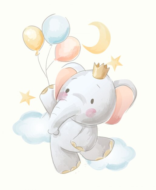 Abstract illustration with elephant | Free Vector