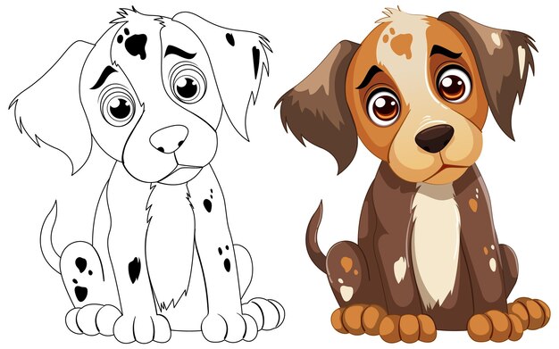 cute cartoon puppy illustration