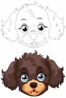 Free vector cute cartoon puppy illustration