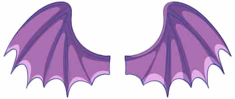 Free vector cute cartoon style dragon wings vector